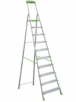 Стремянка алюминиевая со ступенями 130 мм и органайзером NV2118 артикул 2118110