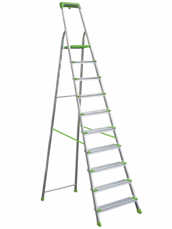 Стремянка алюминиевая со ступенями 130 мм и органайзером NV2118 артикул 2118110