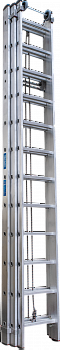 Индустриальная алюминиевая трехсекционная тросовая лестница NV5250