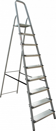 Стремянка стальная с алюминиевыми ступенями 130 мм NV1137 артикул 1137109