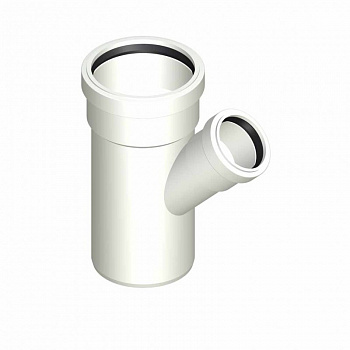 POLO-KAL  Шумопоглощающий тройник канализационный 45° 90/50  02644