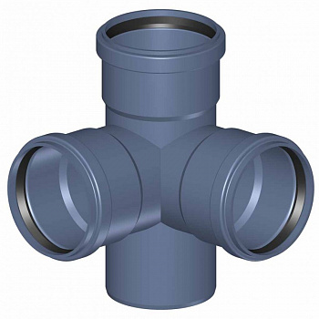 POLO-KAL  Шумопоглощающая угловая крестовина для канализации 87,5°/90° 90/90/90  02829
