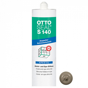 Профессиональный силиконовый герметик для СПА, гостиниц и хамамов OTTOSEAL S140 SPEZIAL  C18 (санитарно-серый), 310мл