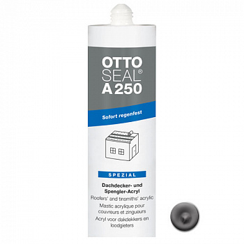 Профессиональный акрилат-сополимерный герметик для окон и кровли OTTOSEAL A250 С02(серый), 310мл