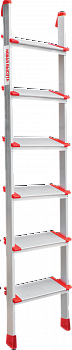 Индустриальная анодированная приставная лестница со ступенями 130 мм NV3217А артикул 3217106A