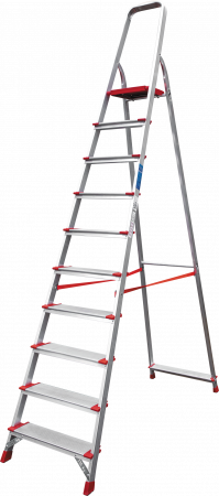 Профессиональная алюминиевая стремянка со ступенями 130 мм NV 3117 артикул 3117110