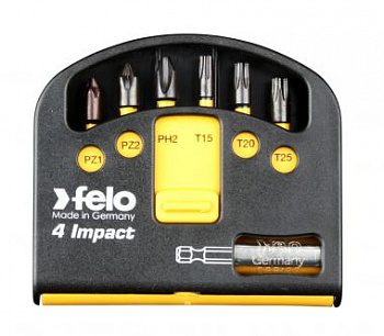 Набор ударных бит 6 шт серия Impact с держателем серия 020 FELO 020 601 46