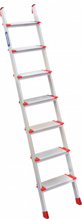 Профессиональная алюминиевая приставная лестница со ступенями 130 мм NV 3217 артикул 3217107