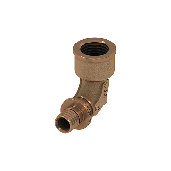 TECE  Уголок соединительный с муфтой, бронза 16 × Rp 1/2“  708101