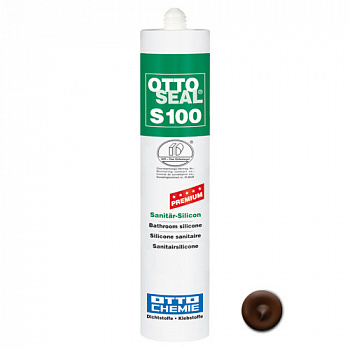 Профессиональный универсальный силиконовый герметик OTTOSEAL S100 PREMIUM С05 (коричневый), 300мл
