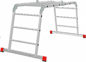 Профессиональная алюминиевая лестница-трансформер, ширина 650 мм NV3322 артикул 3322403