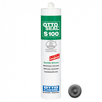 Профессиональный универсальный силиконовый герметик OTTOSEAL S100 PREMIUM С02 (серый), 300мл