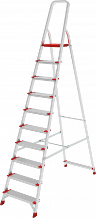 Профессиональная алюминиевая стремянка со ступенями 130 мм и металлическими стяжками NV 3119 артикул 3119110