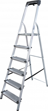 Стремянка стальная с алюминиевыми ступенями 130 мм и органайзером NV1138