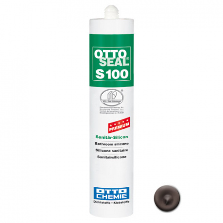 Профессиональный универсальный силиконовый герметик OTTOSEAL S100 PREMIUM С7116 (красно-коричневый), 300мл