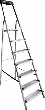 Стремянка алюминиевая со ступенями 130 мм и органайзером NV1118 артикул 1118107