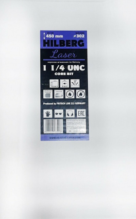 Коронка алмазная 302*450 Hilberg Laser 1 1/4 UNC HD726