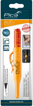 PICA-MARKER 150/40/SB Строительный маркер для глубоких отверстий Pica - Ink (Красный) в блистере