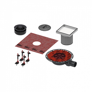 TECE  TECEdrainpoint S Комплект точечного трапа с сифоном DN 50, с основой под плитку  KDP-L50