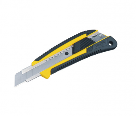 Нож LC-560 GRI, 18 мм с обрезиненным корпусом и автофиксацией лезвия TAJIMA LC560B/Y1