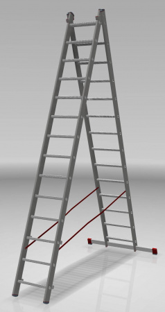 Индустриальная алюминиевая двухсекционная лестница NV5220 артикул 5220214
