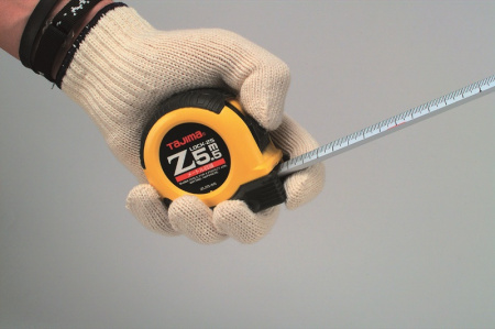 Рулетка Z LOCK 5м/25мм, цвет желтый, обрезиненный корпус TAJIMA Z5L50MG