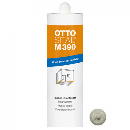 Профессиональный гибридный STP-герметик   для напольных покрытий OTTOSEAL M390 C8180 (серый кремний), 310мл