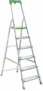 Стремянка алюминиевая со ступенями 130 мм и органайзером NV2118 артикул 2118106