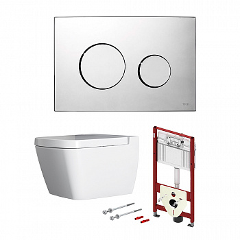 TECE  Комплект с панелью смыва TECEloop и унитазом TECEone без функции биде панель смыва хром глянцевый  K400626.WC2