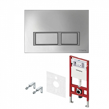 TECE TECEspring  Комплект TECEspring для установки подвесного унитаза с панелью смыва TECEspring V панель смыва хром глянцевая  K955201