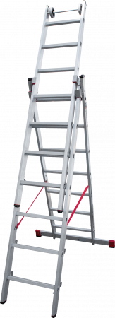 Индустриальная алюминиевая трехсекционная лестница NV5230 артикул 5230307