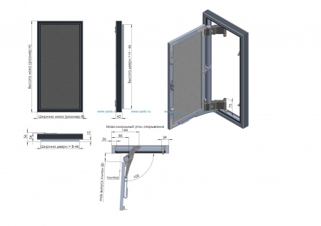 Люк под плитку Лючки.рф Секрет 3.0 40-100