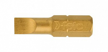 Бит 1/4", SL5,0x0,8х25, серия 020 С6,3TIN FELO 020 500 70