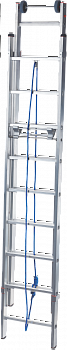 Индустриальная алюминиевая двухсекционная тросовая лестница NV5240
