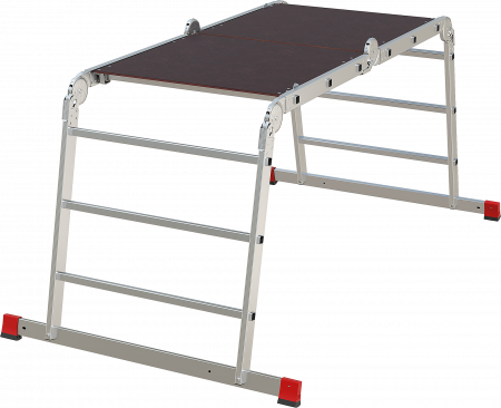 Профессиональная алюминиевая лестница-трансформер с помостом, ширина 800 мм NV3333 артикул 3333403