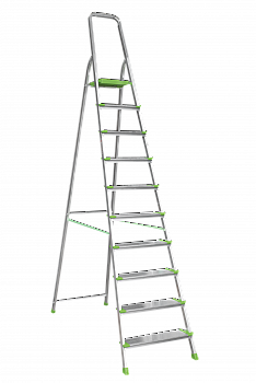 Стремянка алюминиевая со ступенями 130 мм NV2117 артикул 2117110