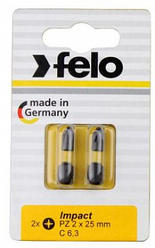 Бита ударная серия Impact TX 25X25, 2 шт на блистере FELO 02625241