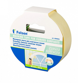 Лента малярная для фигурных линий 5 дн 25м:38мм Tesa