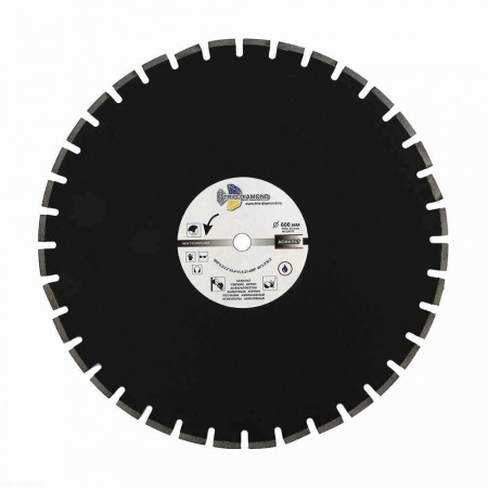 Диск алмазный отрезной 600*25,4*12 Асфальт Серебряная пайка GA777