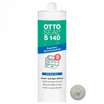 Профессиональный силиконовый герметик для СПА, гостиниц и хамамов OTTOSEAL S140 SPEZIAL  C77 (шелково-серый), 310мл