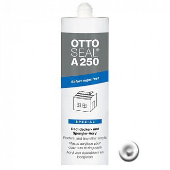 Профессиональный акрилат-сополимерный герметик для окон и кровли OTTOSEAL A250 С30(супер прозрачный), 310мл