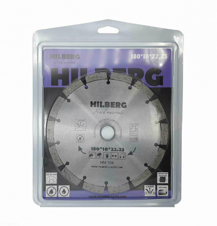 Диск алмазный отрезной 180*22,23 Hilberg Hard Materials Лазер HM104