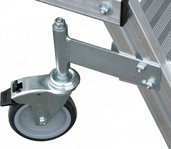 Ролик с тормозом для лестницы с платформой