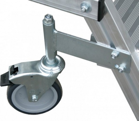 Ролик с тормозом для лестницы с платформой