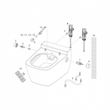 TECE  Встроенное крепление для установки унитаза TECEone  9820356