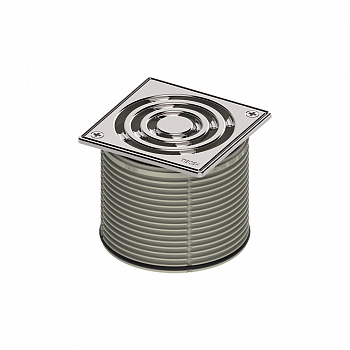 TECE  Декоративная решетка 100 мм в стальной рамке с фиксаторами с монтажным элементом  3660009