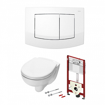 TECE  Комплект с панелью смыва ТЕСЕambia и унитазом TECE V04 54 см панель смыва белая  K400200.WC1