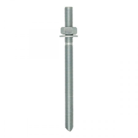 Пруток для химического анкера Rawlplug Studs с шайбой и гайкой, плоское окончание