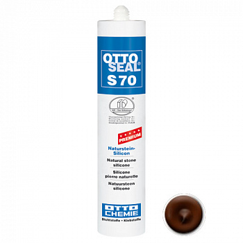 Нейтральный силиконовый герметик для камня и мрамора OTTOSEAL S70 PREMIUM С05 (коричневый), 310мл
