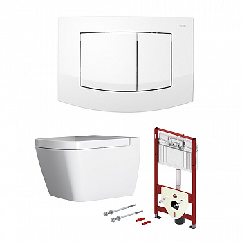TECE  Комплект с панелью смыва ТЕСЕambia и унитазом TECEone без функции биде панель смыва белая  K400200.WC2